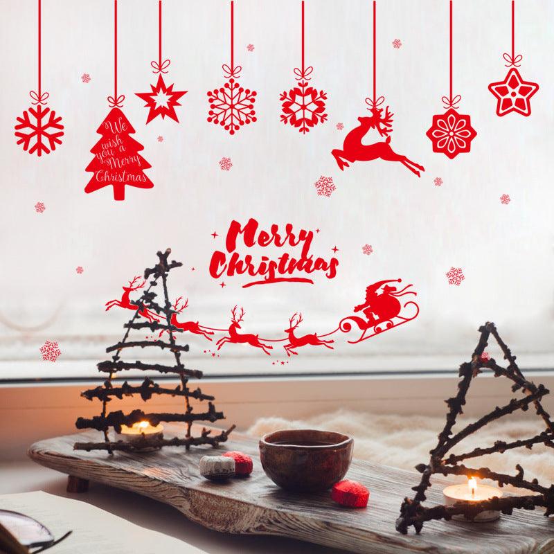 Christmas glass stickers - WOMONA.COM