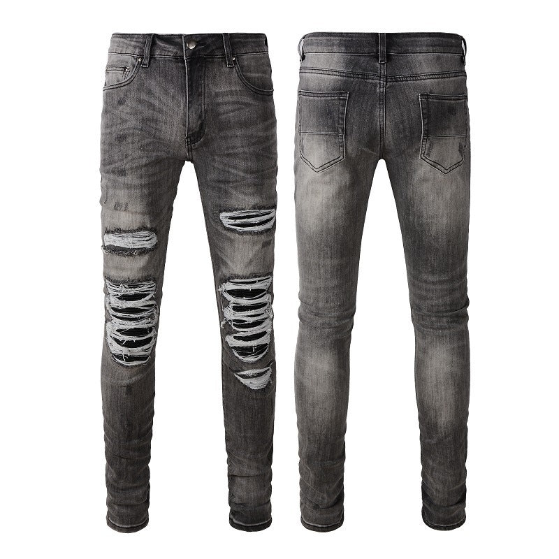 Men's Cover Damage Gray Casual Pants - WOMONA.COM