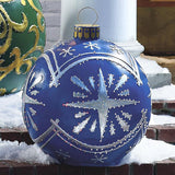 Christmas Ornament Ball Outdoor Pvc 60CM Inflatable Decorated Ball - WOMONA.COM