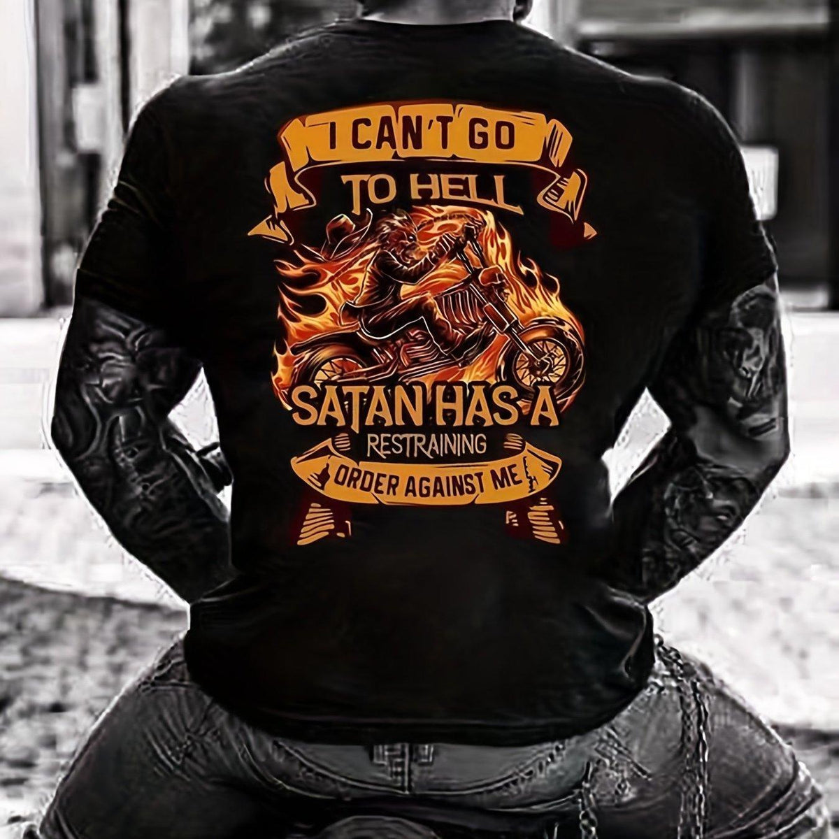 Flame Graphic Printed T-shirt - WOMONA.COM