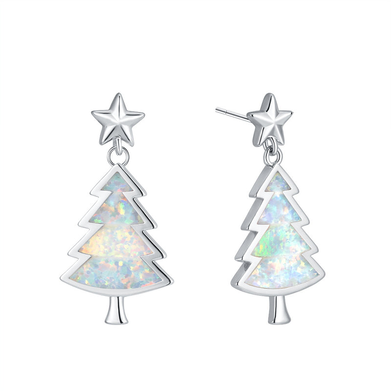 Christmas tree pentagram earrings - WOMONA.COM