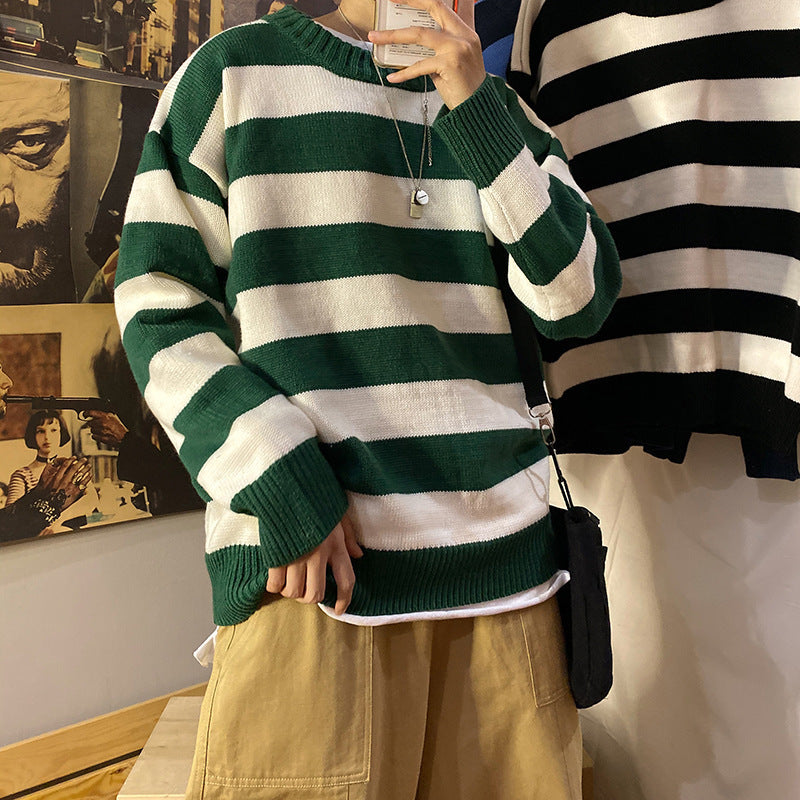 Autumn And Winter Loose Sweater Ins Round Neck Men - WOMONA.COM