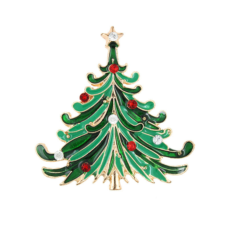 Christmas Tree Brooch Pin Women Girls Jewelry - WOMONA.COM