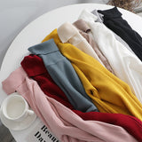 Basic Women highneck Sweaters - WOMONA.COM