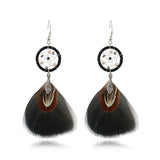 Feather popular celebrity earrings jewelry - WOMONA.COM