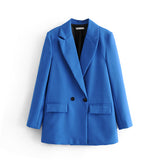 Women's Multicolor Double Breasted Coat Suit - WOMONA.COM