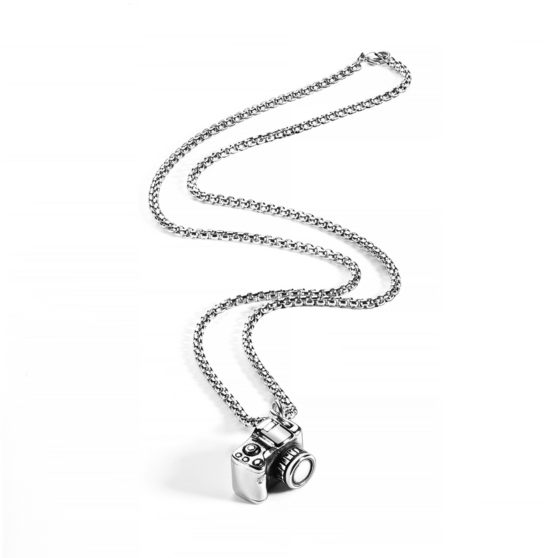 Retro SLR camera necklace hip-hop simple clavicle chain - WOMONA.COM