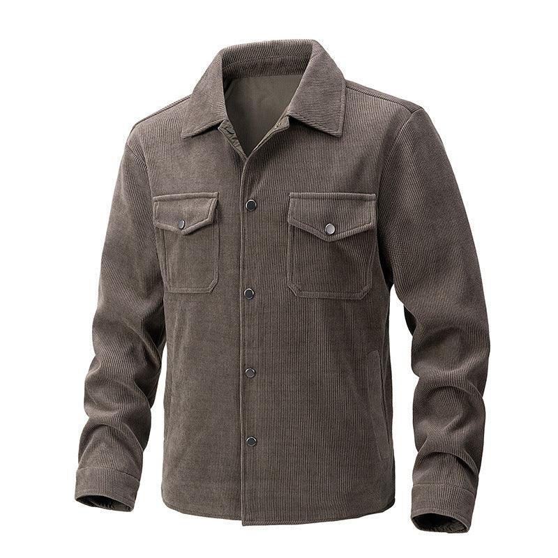 Corduroy Fashion Solid Color Men's Jacket