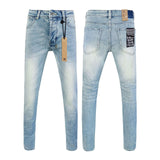 Gerade zerrissene Stretch-Jeans für amerikanische High Street-Casual-Herren