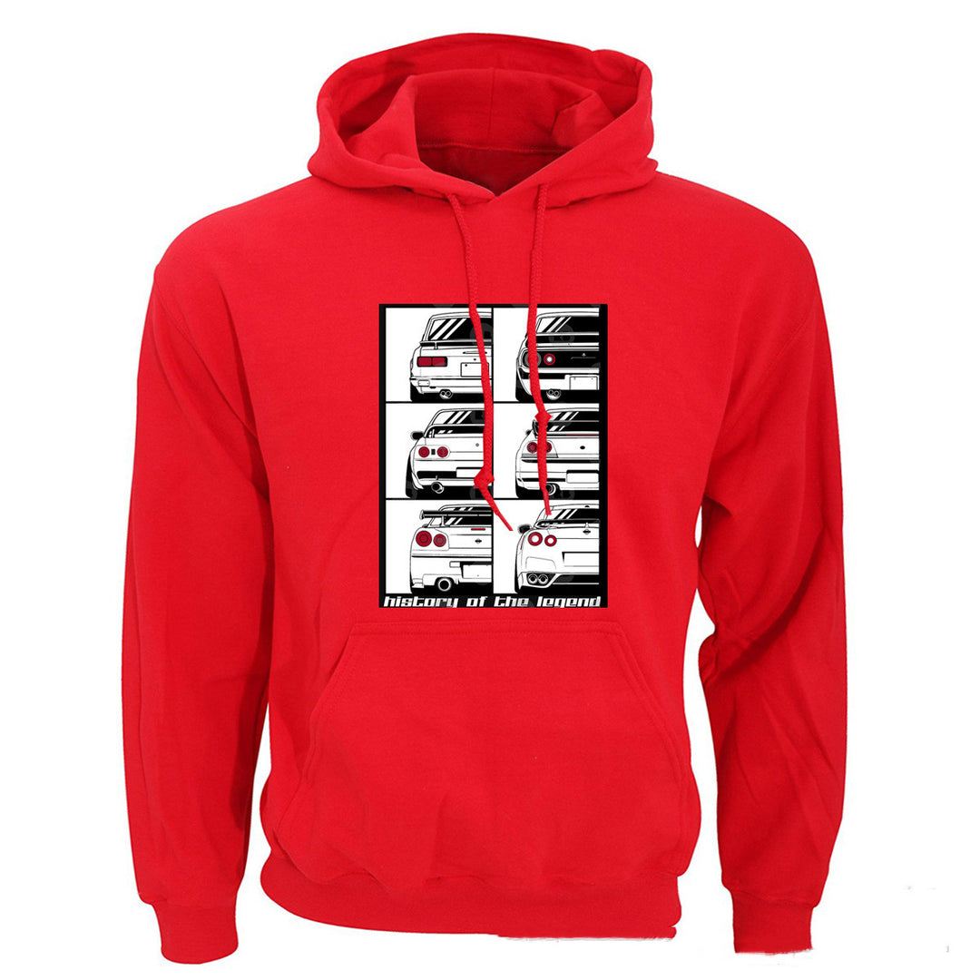 Men's car graphic fleece-lined hoodie