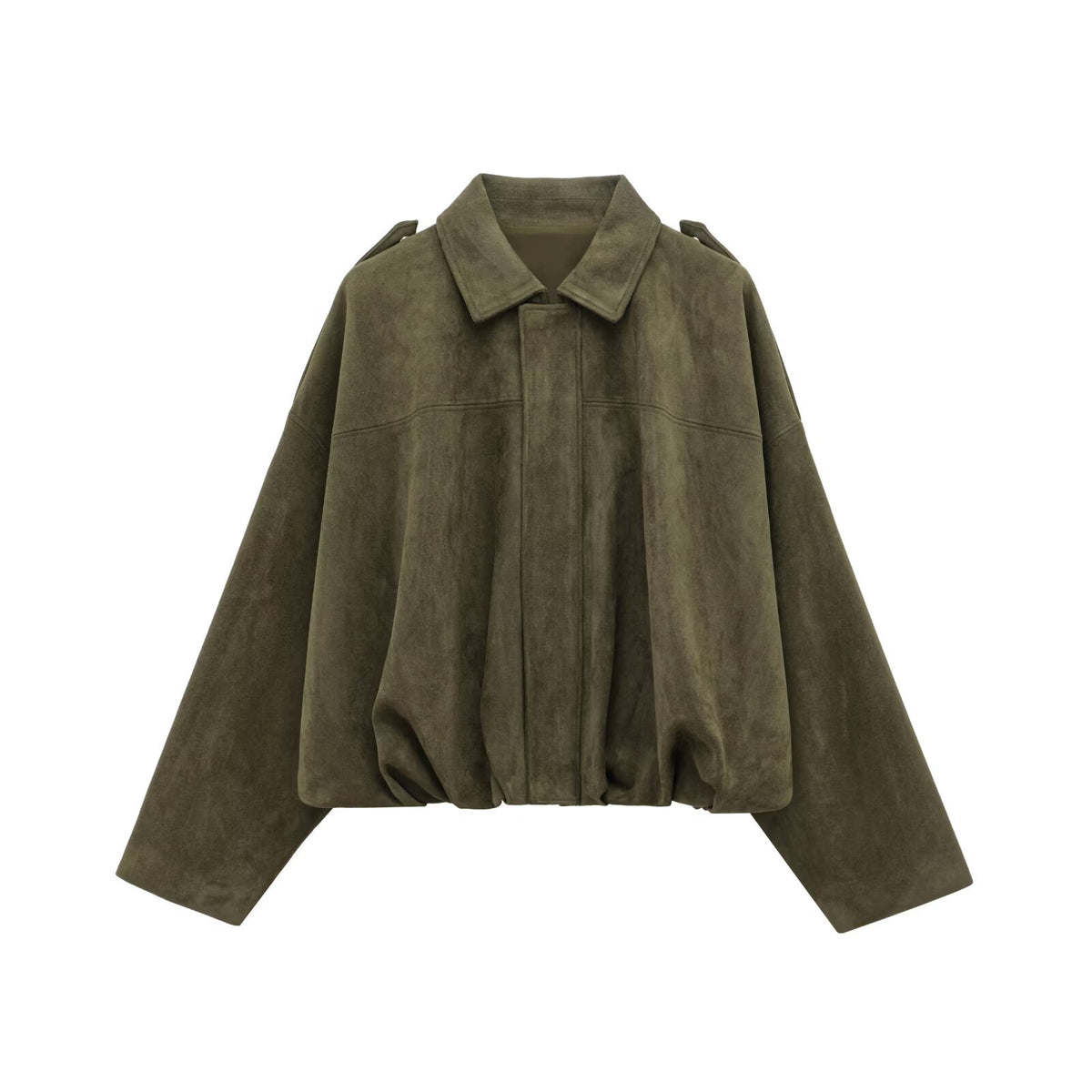 Men's Faux-Suede Zip-Up Bomber Jacket – product view 4 | WOMONA