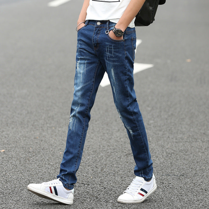 Summer Men's Denim Straight Pants - WOMONA.COM