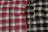 Plaid Shirt Cotton-padded Coat For Men - WOMONA.COM