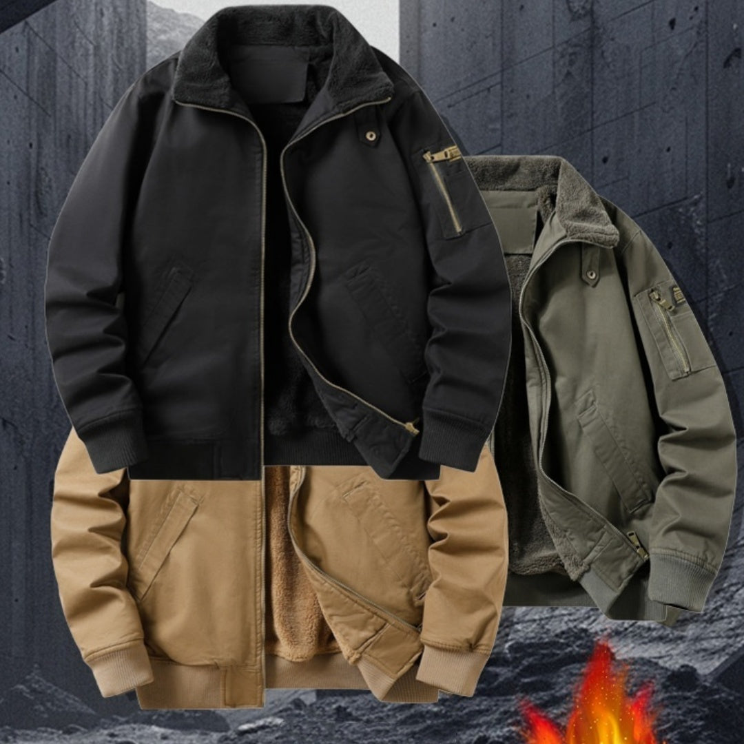 Men's Fleece-Lined Hooded Aviator Jacket