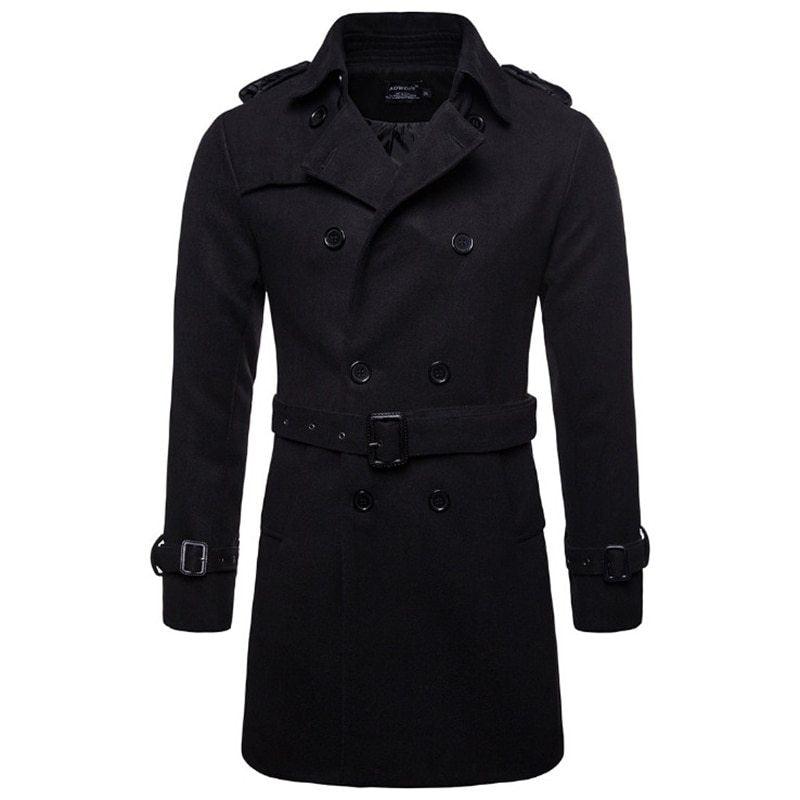 European and American long men's jacket - WOMONA.COM
