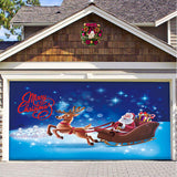 Christmas Background Hanging Cloth Garage Door Patch Holiday Party