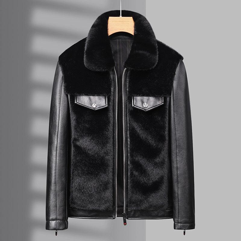 Winter Men's Warm Mink Fur Jacket Coat - WOMONA.COM