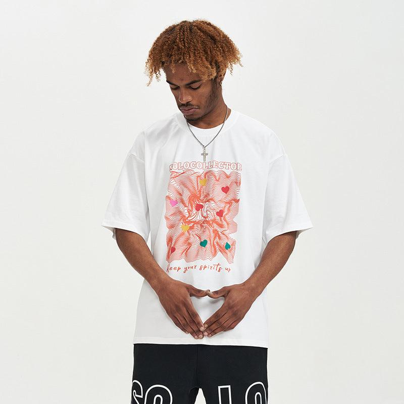 Fashion Digital Printing Short-sleeved T-shirt Men - WOMONA.COM