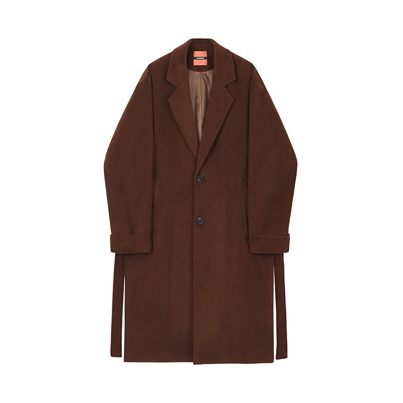 Trendy Gentleman's Wool Thickened Men's Coat - WOMONA.COM