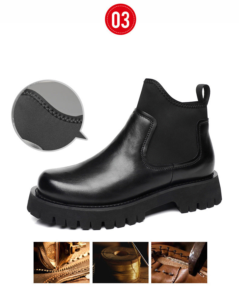 Men With Fashionable Personality And Elevated Martin Boots - WOMONA.COM