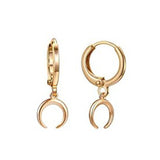 Crescent moon earrings earrings - WOMONA.COM