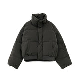 Thickening Stand Collar Short Down Jacket - WOMONA.COM