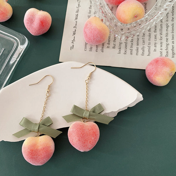 Sweet Peach Earrings Sweet Long Earrings - WOMONA.COM