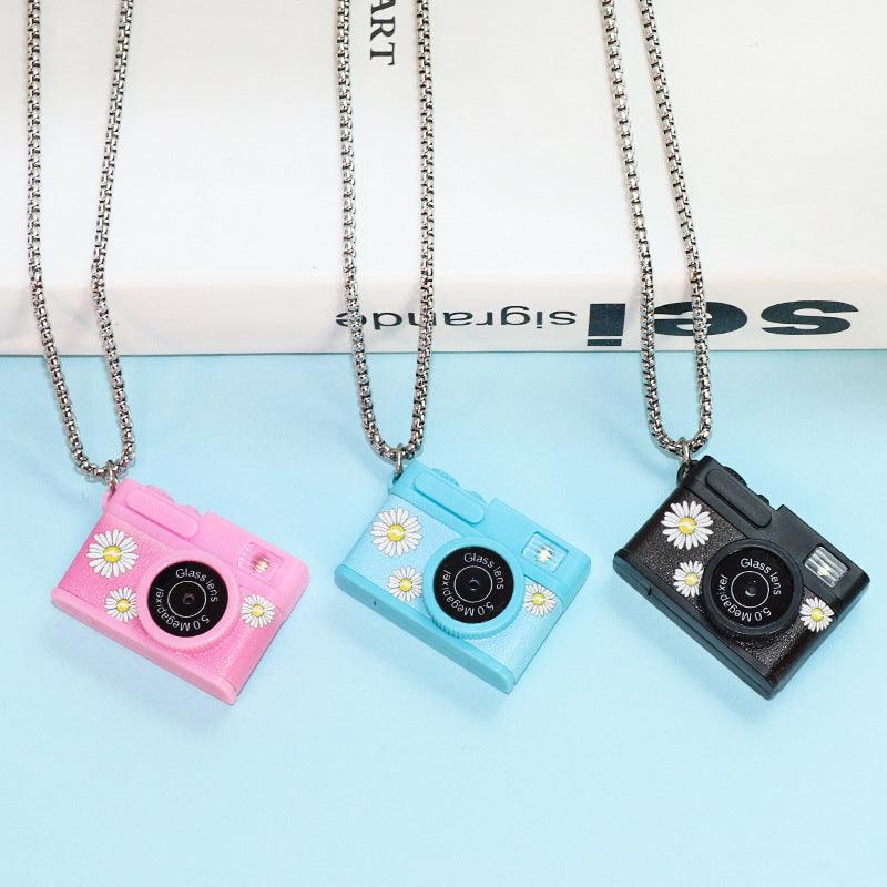 Daisy Mini Camera Necklace With Light and Sound