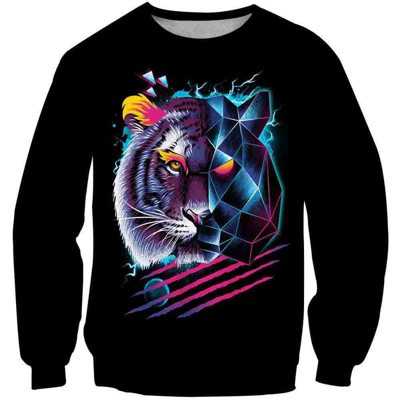 3D Personalized Animal Pattern Sports Top Unisex Tiger Series Hoodie - WOMONA.COM