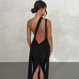 Women's Fashion Sexy Deep V Backless Dress