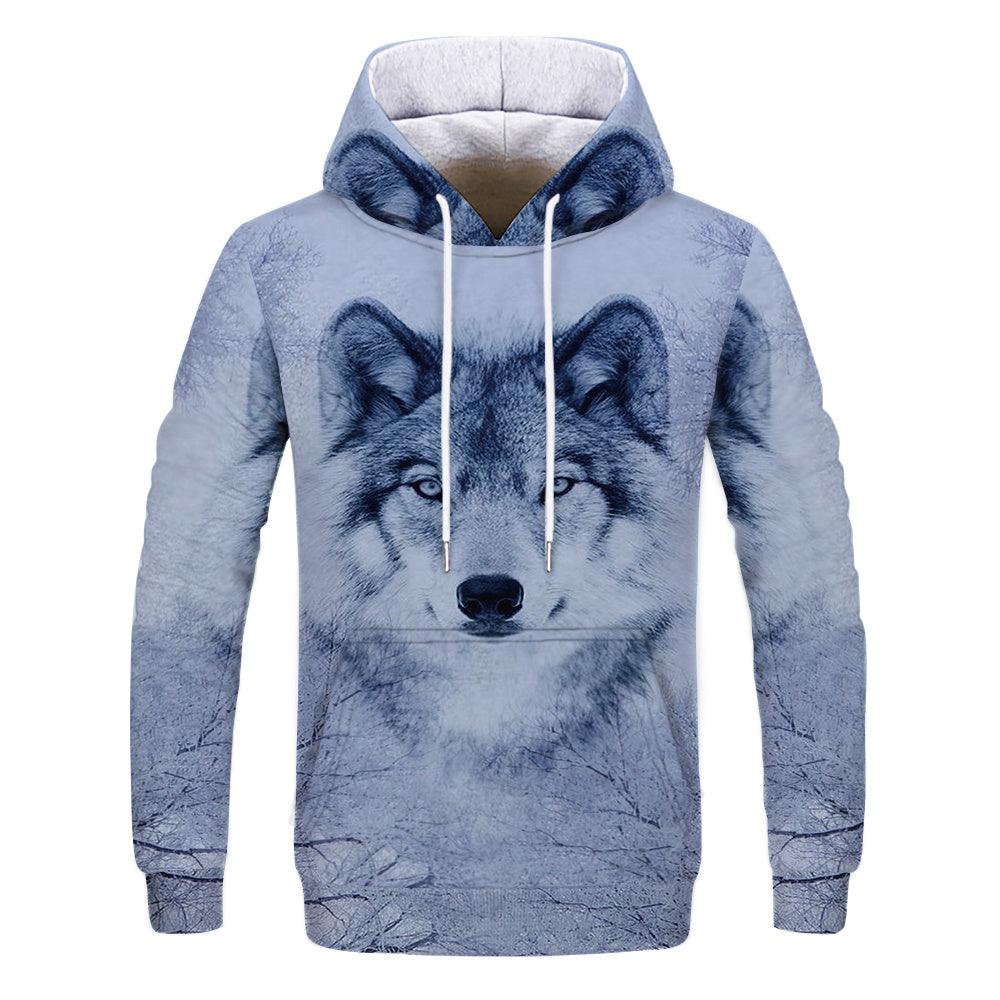 Fall Pullover Hoodie Pitbull Pattern Casual Top - WOMONA.COM