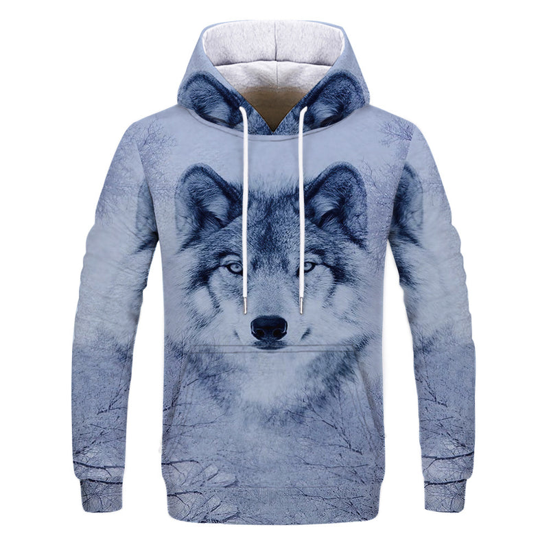 Fall Pullover Hoodie Pitbull Pattern Casual Top