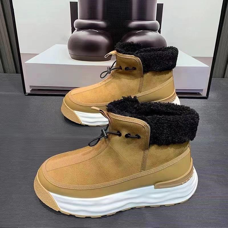 High-top Platform Men's Shoes Genuine Leather - WOMONA.COM