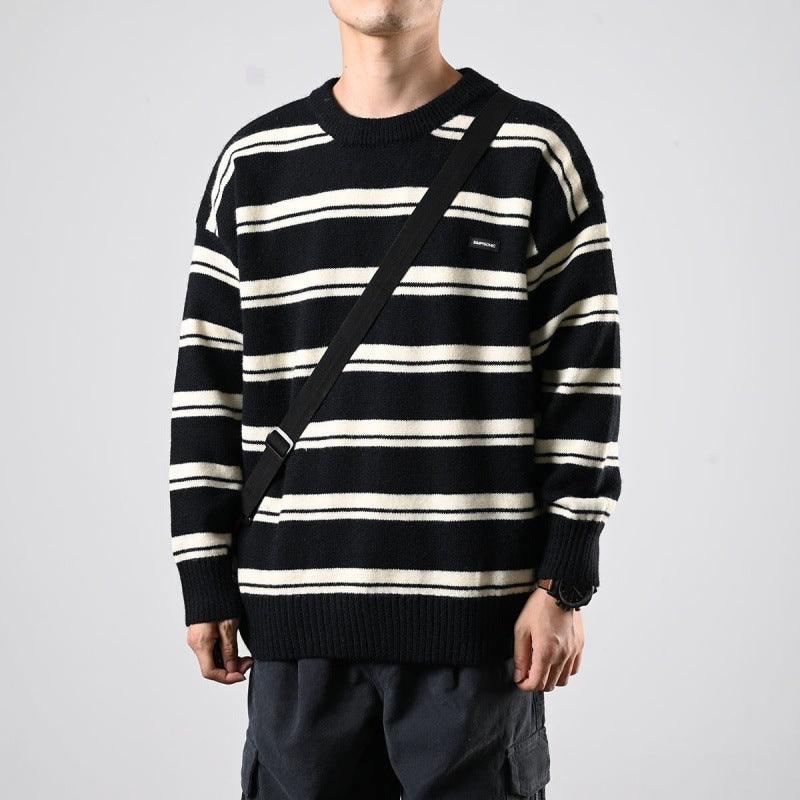 Winter Couples Wear Trendy Striped Sweaters For Men And Women - WOMONA.COM
