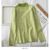 Sweaters Women Knitting Striped Student Elegant - WOMONA.COM