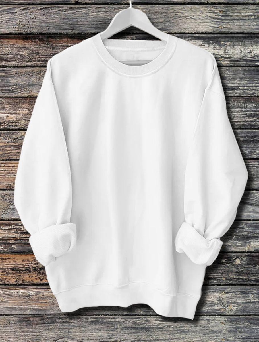 Men's Solid Color Light Plate Long Sleeved Sweatshirt - WOMONA.COM