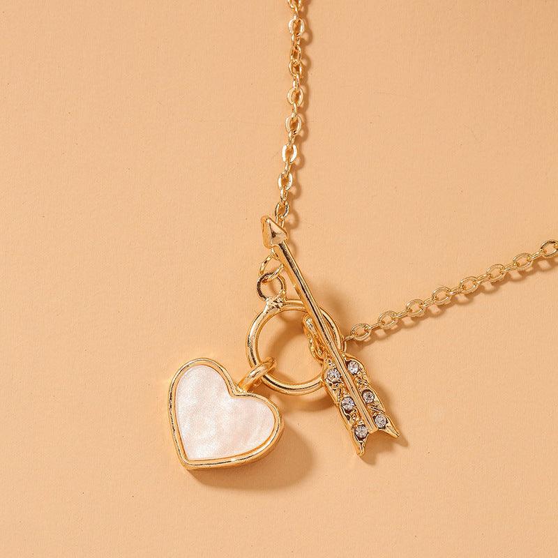 Copper Cubic Zirconia Romantic Heart Pendant