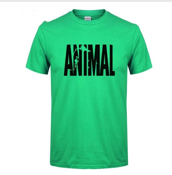 summer leisure ANIMAL alphabet print collar T-shirt pure cotton - WOMONA.COM
