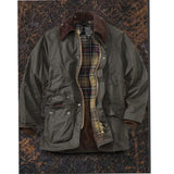 Gewebte Vintage-Westernjacke mit mehreren Taschen für Herren