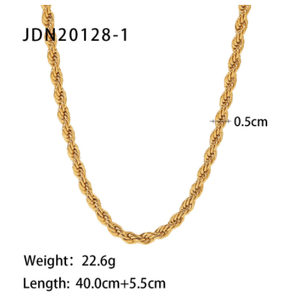 Chunky Double Snake Chain Necklace - WOMONA.COM