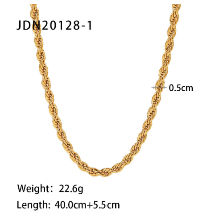 Chunky Double Snake Chain Necklace - WOMONA.COM