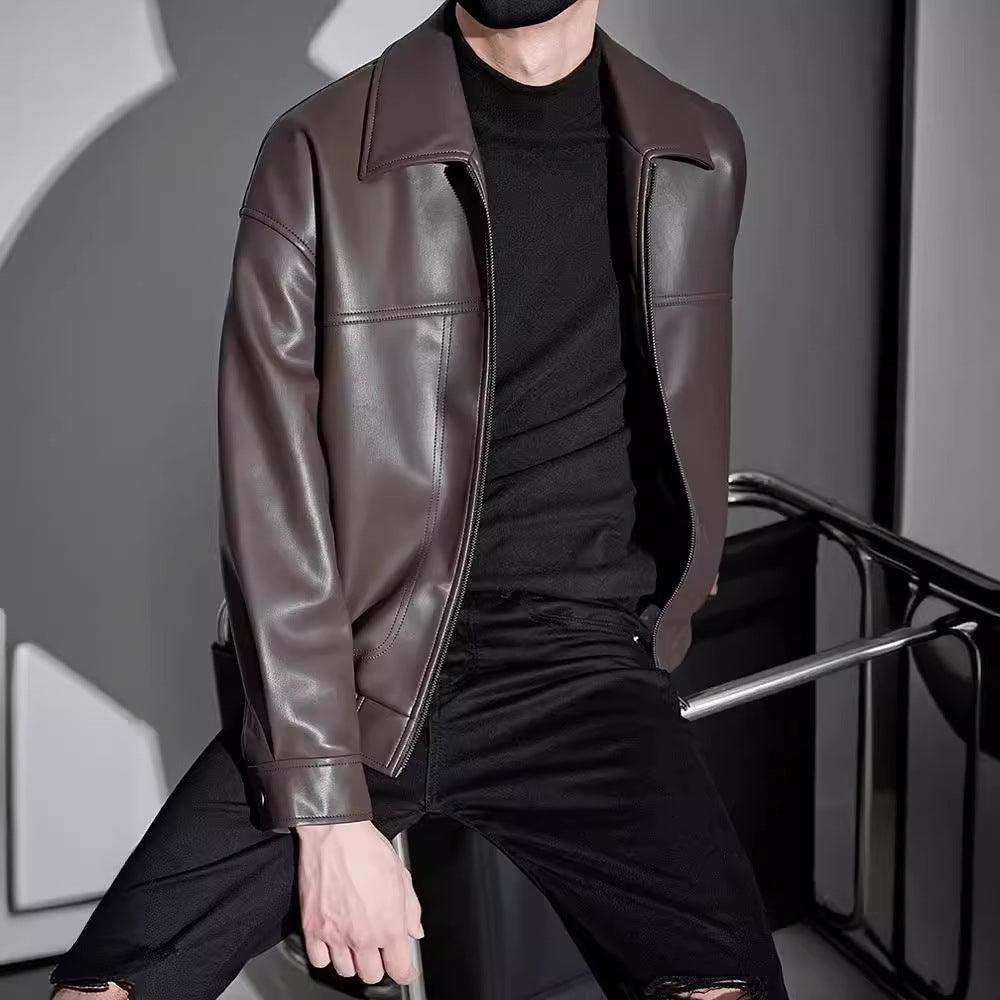 New Motorcycle Clothing Leather Coat - WOMONA.COM