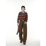 Retro Brown Jeans For Women - WOMONA.COM