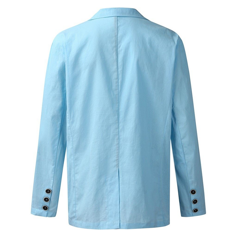 autumn Solid for Men Cotton Thin Suits Blazers Jacket coa - WOMONA.COM