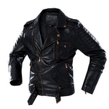 Large Size Suit Parker Leather Jacket - WOMONA.COM