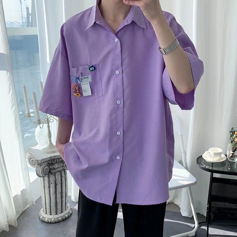 Half Sleeve Men's Simplicity Summer New Shirt - WOMONA.COM