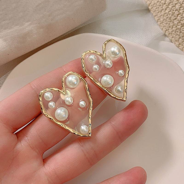 Fashion Pearl Stud Earrings - WOMONA.COM