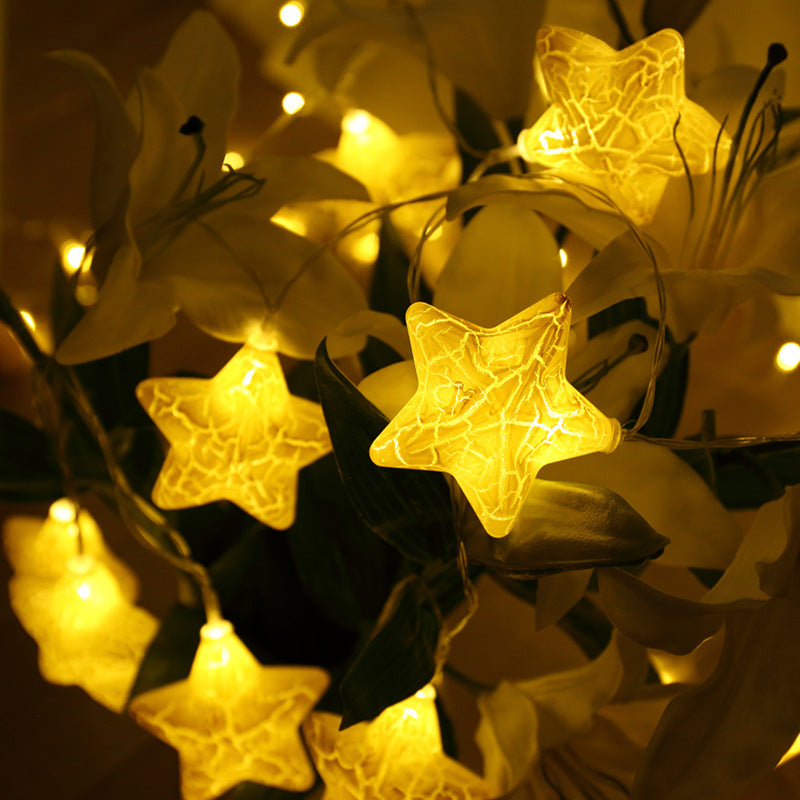 Christmas Cracked Star Lights String Ball Lights - WOMONA.COM