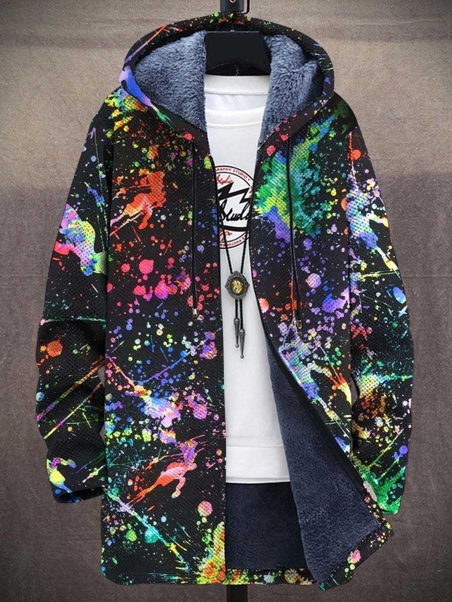 Men's Digital Printed Stand Collar Jacket - WOMONA.COM