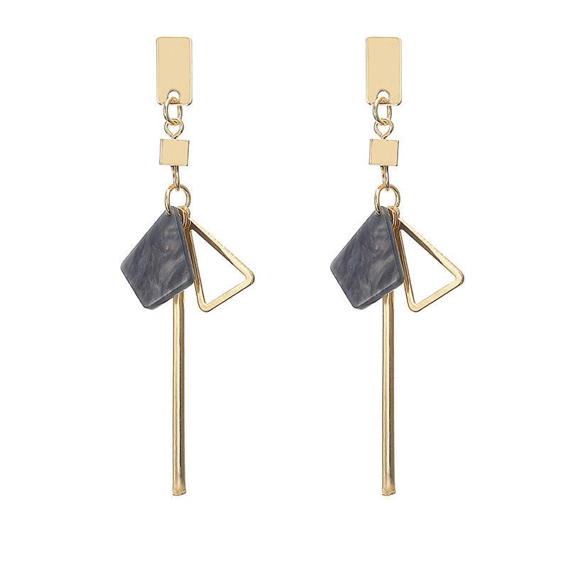 Simple personality geometric earrings - WOMONA.COM